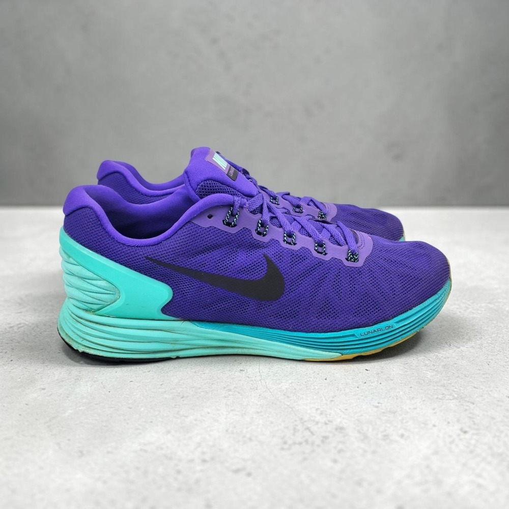 Nike Lunarglide 6 Womens Running Shoes Purple Teal 654434-500 Size 8